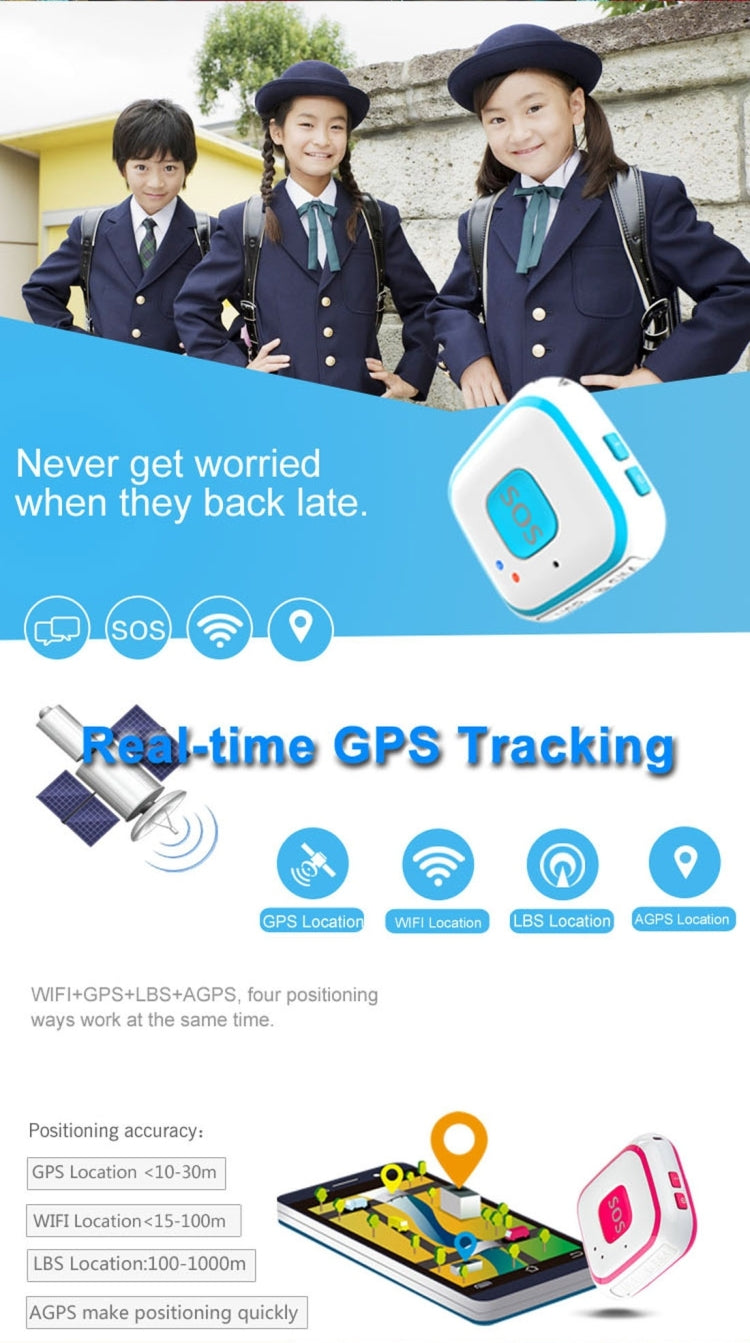 V28 Necklace Style GSM Mini LBS WiFi AGPS Tracker SOS Communicator, V28