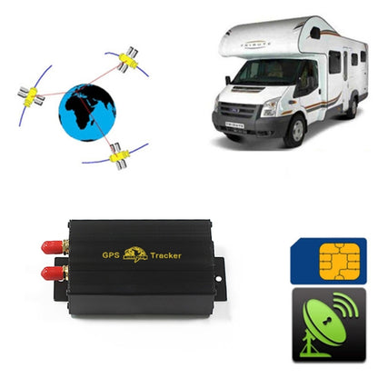 103B GSM / GPRS / GPS Vehicle Tracking System, Support TF Card Memory, Band: 850 / 900 / 1800 / 1900Mhz, 103A, 103B, Remote Control (Cut off Oil and Circuit)