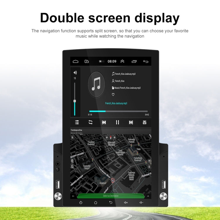 9.7 inch Vertical Screen HD 2.5D Glass Car MP5 Player Android Navigation All-in-one Machine, Standard, Standard+4 Lights Camera, Standard+8 Lights Camera, Standard+12 Lights Camera