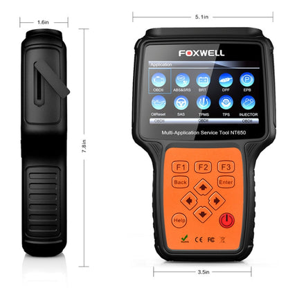 FOXWELL NT650 Elite OBD2 ABS SRS Airbag SAS Scanner Car Diagnostic Tool Auto Scanner(Black), FOXWELL NT650 Elite