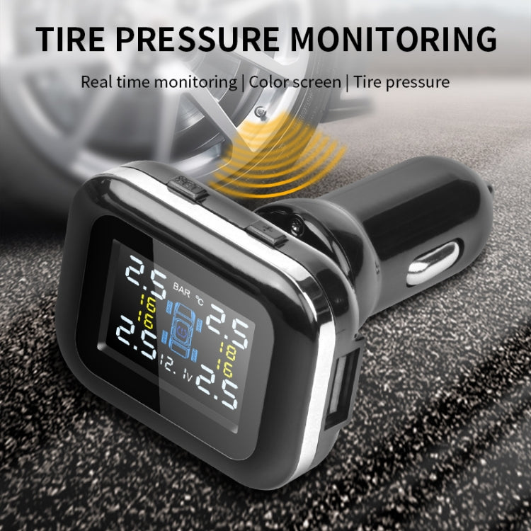 Q3 Mini Cigarette Lighter Car Wireless Tire Pressure Monitoring System TPMS Car Temperature Voltage Tire, Car Temperature Voltage Tire