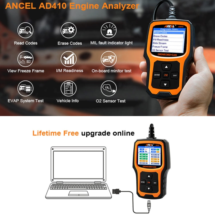 ANCEL AD410 OBD2 Car Universal Auto Diagnostic Scanner, ANCEL AD410