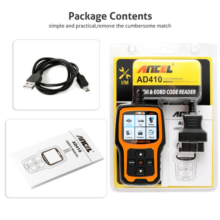 ANCEL AD410 OBD2 Car Universal Auto Diagnostic Scanner, ANCEL AD410