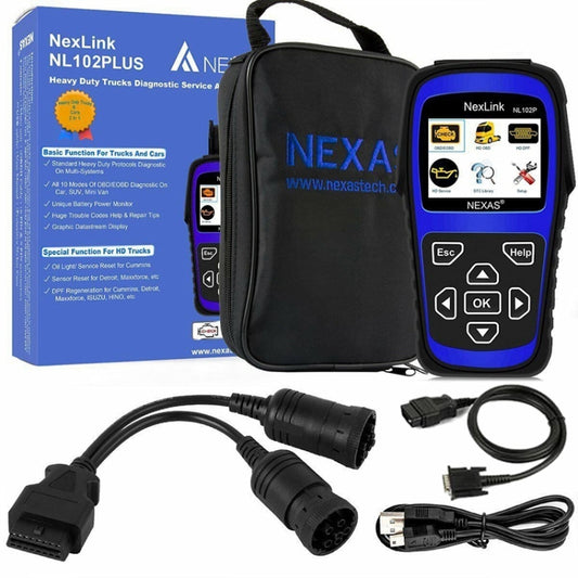 NexLink NL102P Diesel Mechanical Heavy Truck Car 2 In 1 Car Scanner OBD2 Detection, NexLink NL102P