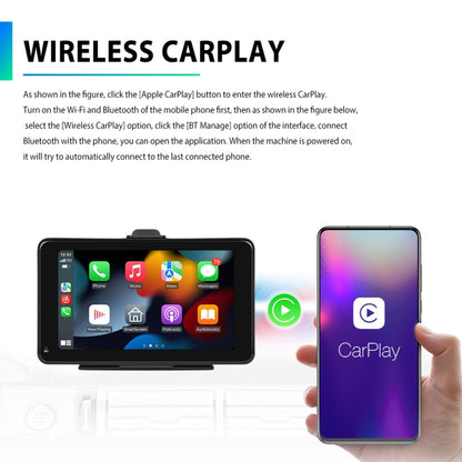 A3135 7 Inches HD Wired Smart Screen With Wireless CarPlay + Android Auto + Android, Without Camera, With Camera