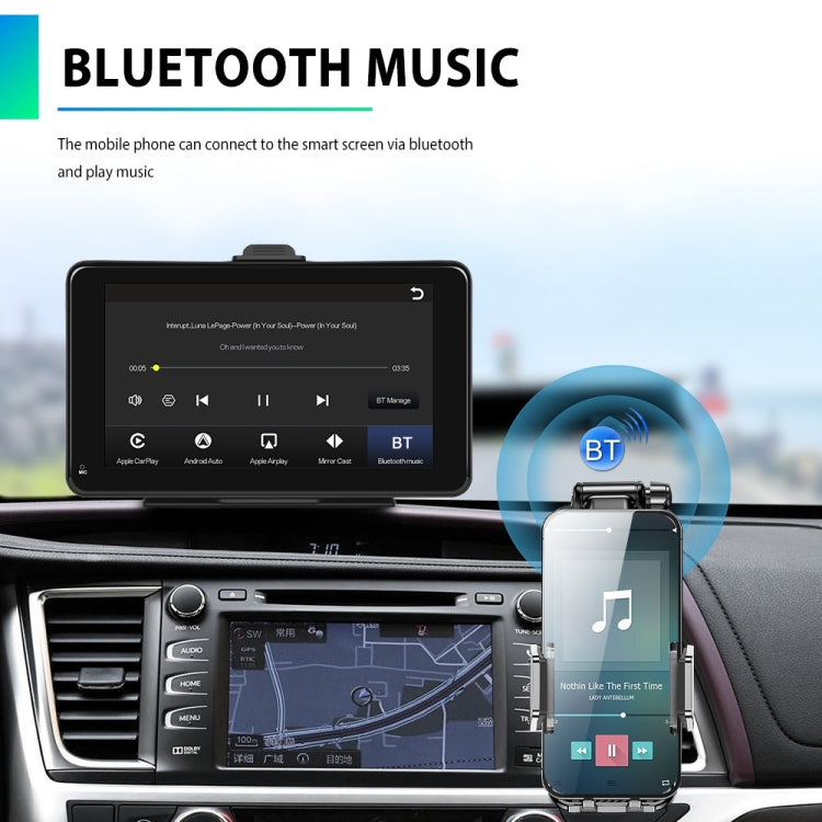 A3135 7 Inches HD Wired Smart Screen With Wireless CarPlay + Android Auto + Android, Without Camera, With Camera