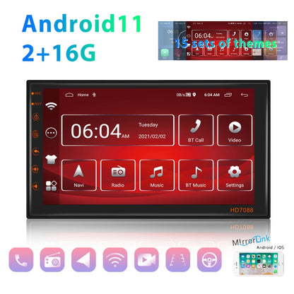 A2769 7 Inch Android Navigation WIFI Version 2+16G Vehicle Machine Central Control Large Screen, Spec:, Standard, Standard+4Lights Camera, Standard+12Lights Camera