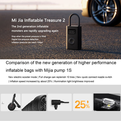 Xiaomi Mijia Portable Universal Car Air Pump Bicycle Tire Pump Electric Air Compressor, Mijia Air Pump 2