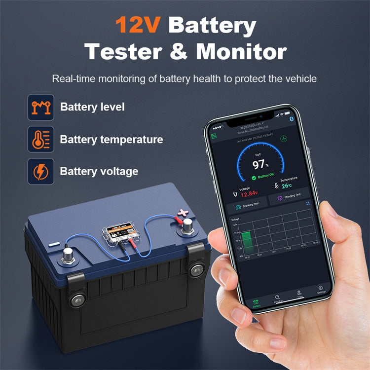 ANCEL BM200 12V Bluetooth 4.2 Car Battery Analysis and Detection Tool Battery Tester, BM200