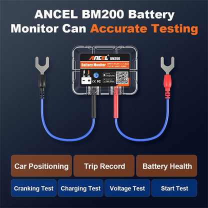 ANCEL BM200 12V Bluetooth 4.2 Car Battery Analysis and Detection Tool Battery Tester, BM200