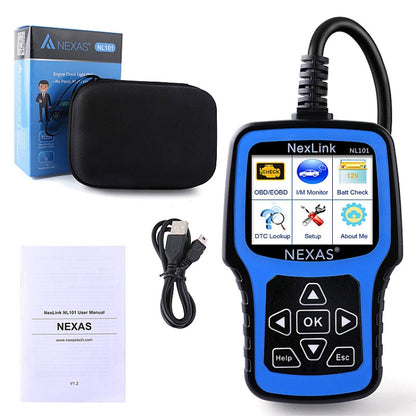 Nexas NL101 Universal OBD2 Scanner Diagnostic Tool & Battery Tester With OBDII, NL101