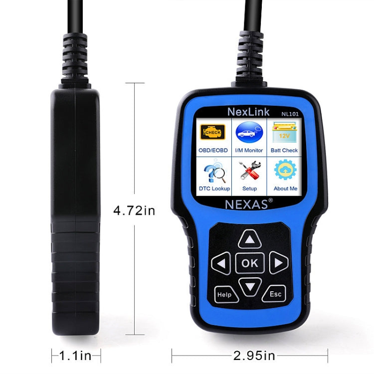 Nexas NL101 Universal OBD2 Scanner Diagnostic Tool & Battery Tester With OBDII, NL101