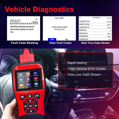 OBD Car Engine Fault Detector ELM327 Car Code Reader Card, JD906