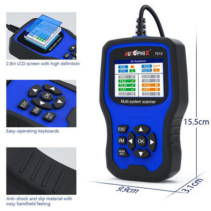 AUTOPHIX 7610 OBD2 Scan Diagnostic Tool Full System Maintenance And Repair Detector, 7610