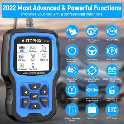 AUTOPHIX 7770 For Mercedes Benz Car Full System OBDII Diagnostic Tool Maintenance Tester, 7770