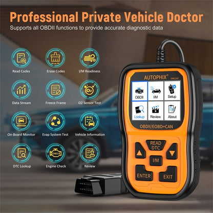 AUTOPHIX OM126P OBD2 Automotive Scanner Car Engine Diagnosis Tool, OM126P