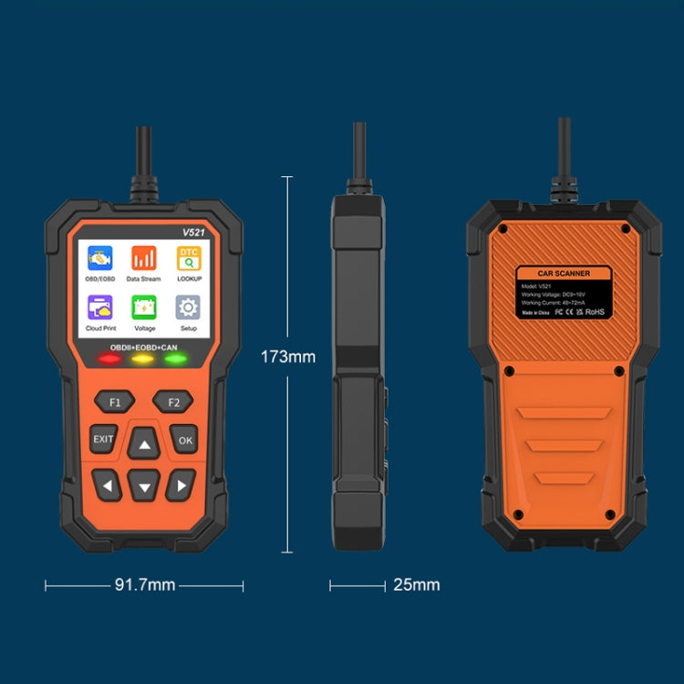 Multifunctional OBD Vehicle Fault Diagnostic Instrument Performance Test, V521