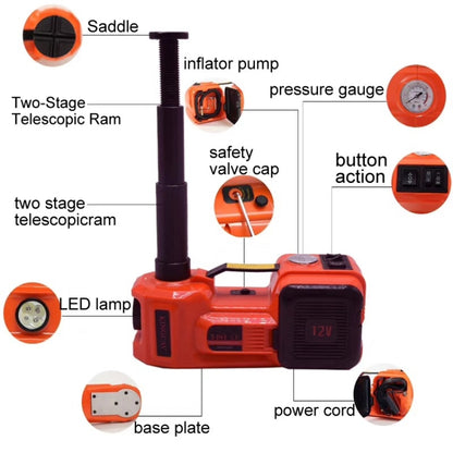 3 In 1 Car Electric Jack Air Pump Electric Wrench Maintenance Tools Set, 3 In 1 Car Electric Jack Air Pump