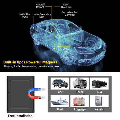 TK808 10000mAh GPS Intelligent Waterproof Multifunctional Vehicle Tracking Tracker, TK808 10000mAh