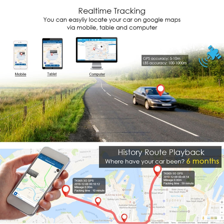 LK915 Magnetic Vehicle 3G GSM GPRS GPS Real Time Tracking Tracker, LK915