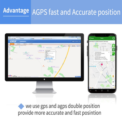 TK202B 2G Car Truck Vehicle Tracking GSM GPRS GPS Tracker Support AGPS, Battery Capacity: 5000MA, Battery Capacity: 6400MA